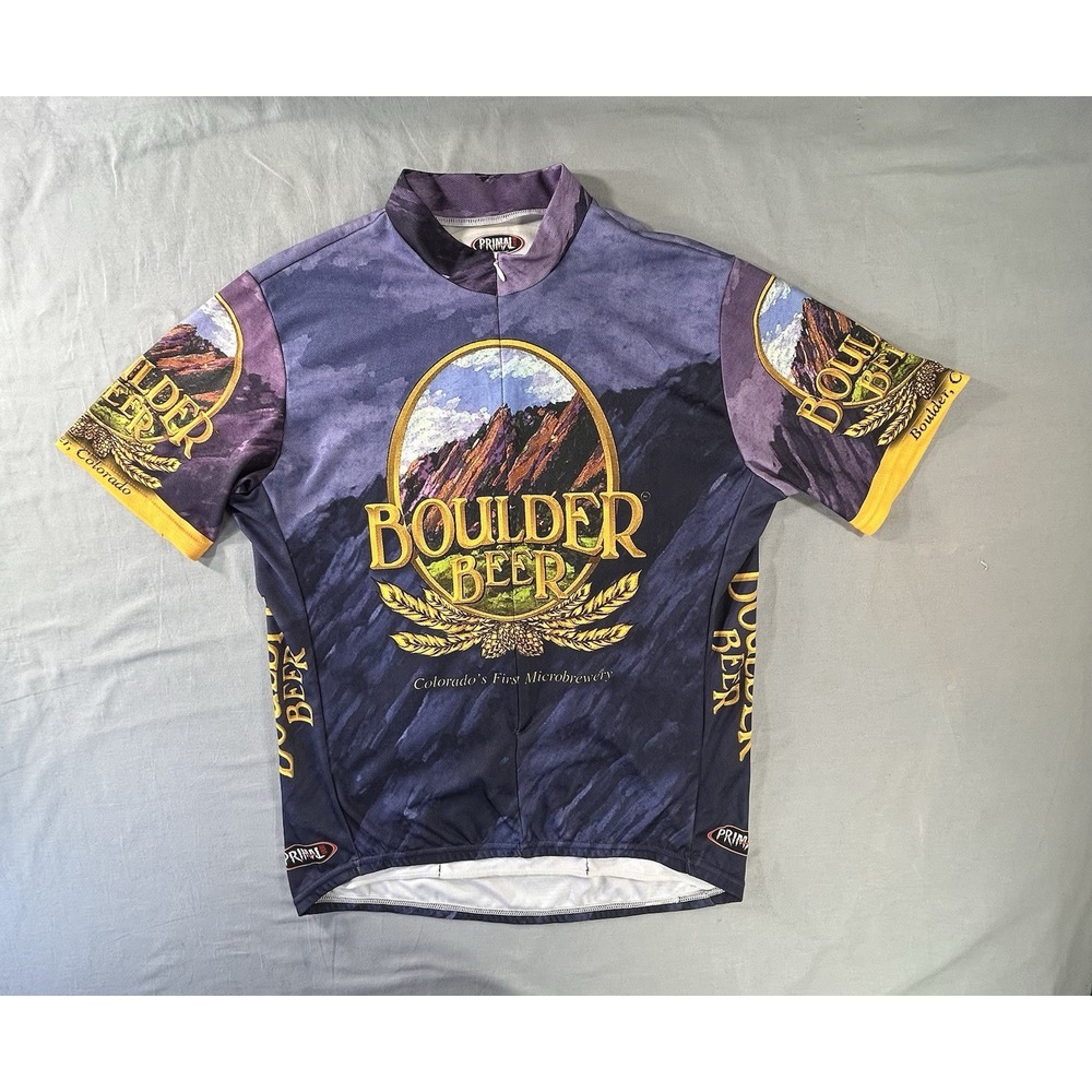 Primal Wear Boulder Beer Cycling Jersey Men's XL Colorado Bicycle Outdoors